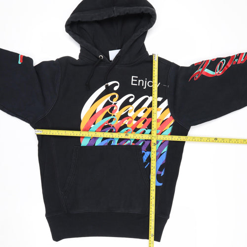 Champion Men's Black Small Pullover Hoodie Coca-Cola Graphic Print