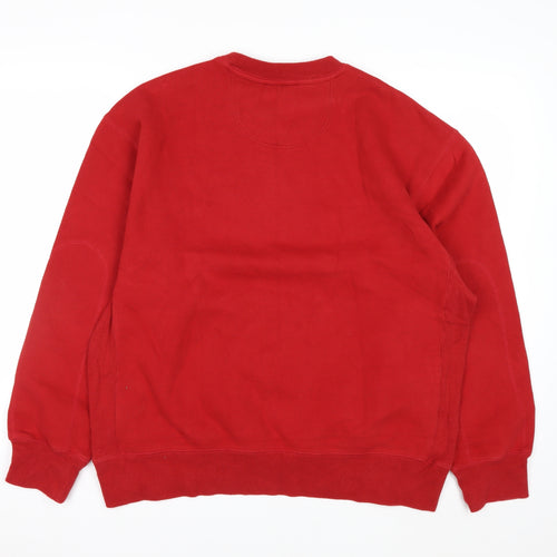 IZOD Men's Red Crew Neck Pullover Sweatshirt Size L
