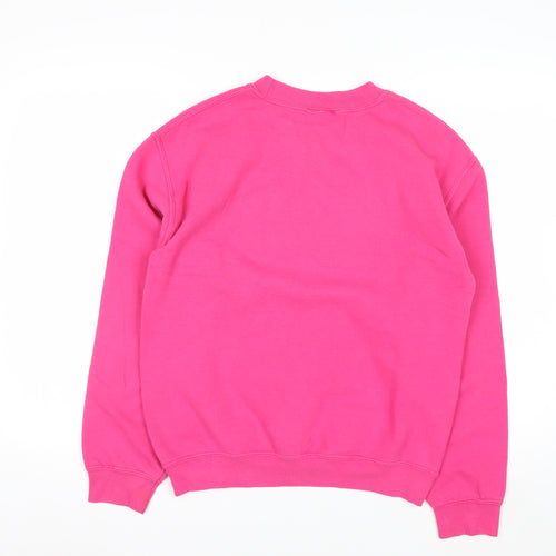 MV Sport Womens Pink Curry College Pullover Sweatshirt Size S