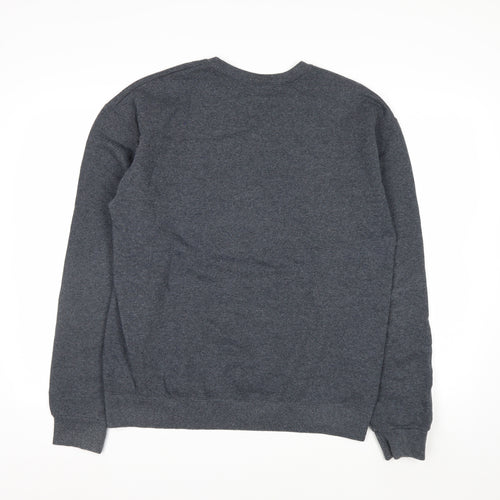 Jerzees Men's Grey Clearwater Beach Florida Graphic Pullover Sweatshirt M