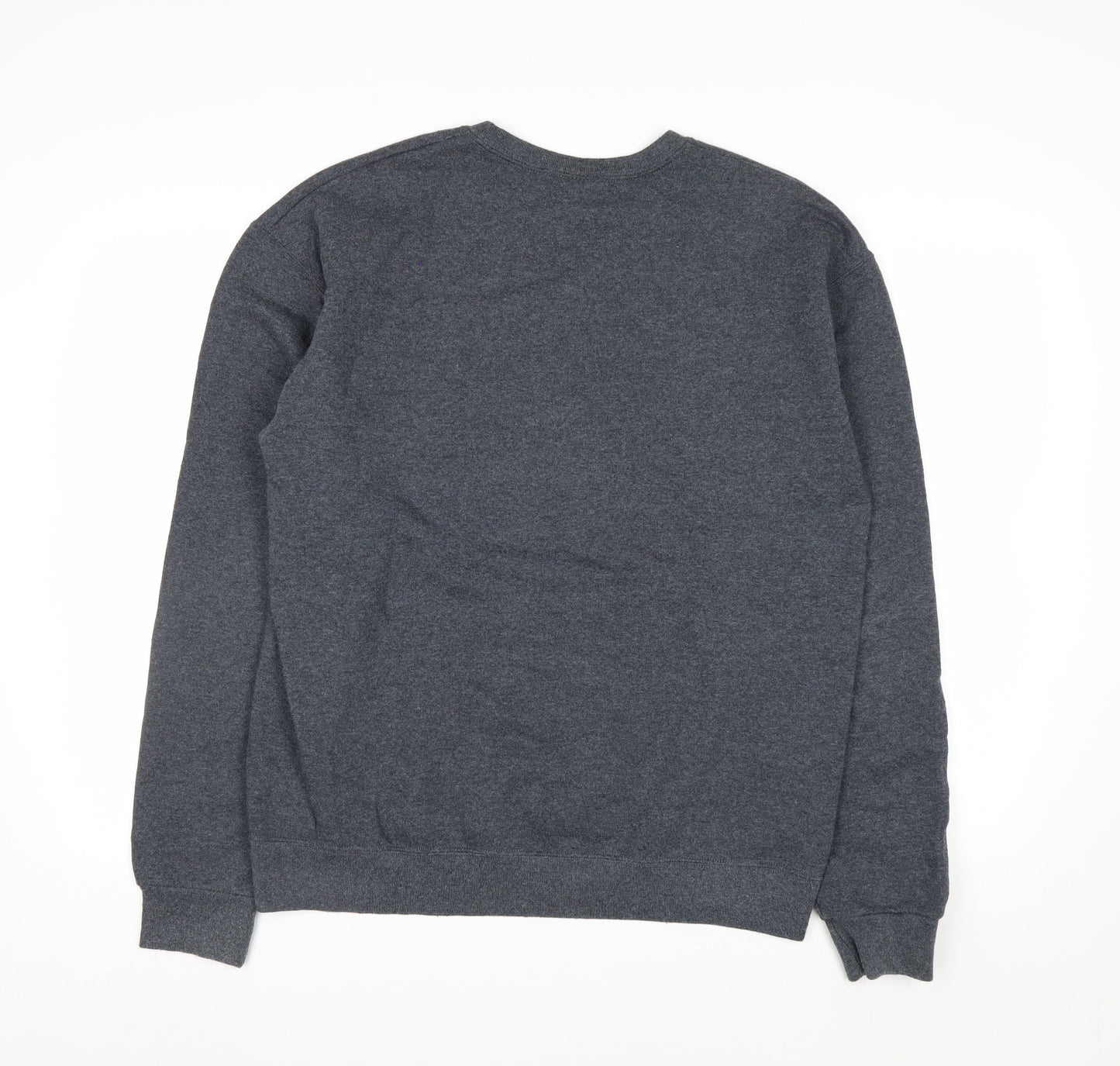 Jerzees Men's Grey Clearwater Beach Florida Graphic Pullover Sweatshirt M