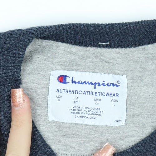 Champion Men's Blue Crew Neck Pullover Sweatshirt Size S