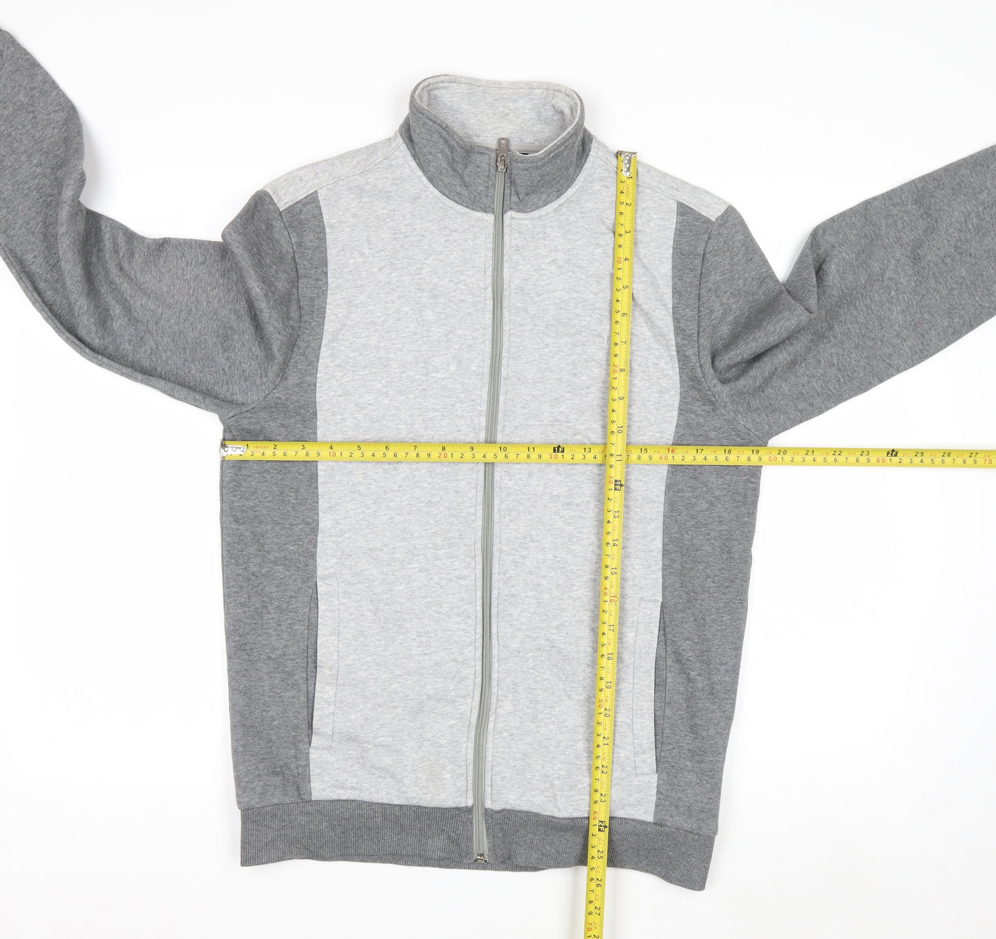 Calvin Klein Men's Grey Full Zip Sweatshirt Size S