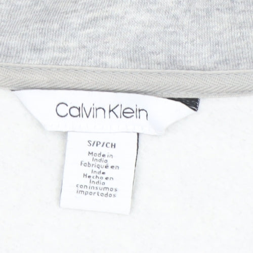 Calvin Klein Men's Grey Full Zip Sweatshirt Size S
