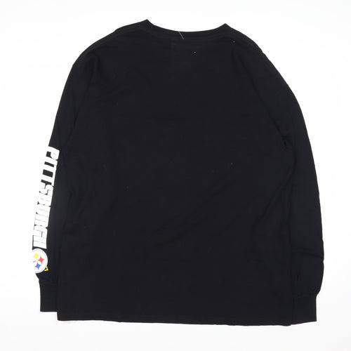 NFL Team Apparel Men's Black XL Pittsburgh Steelers Long Sleeve Shirt