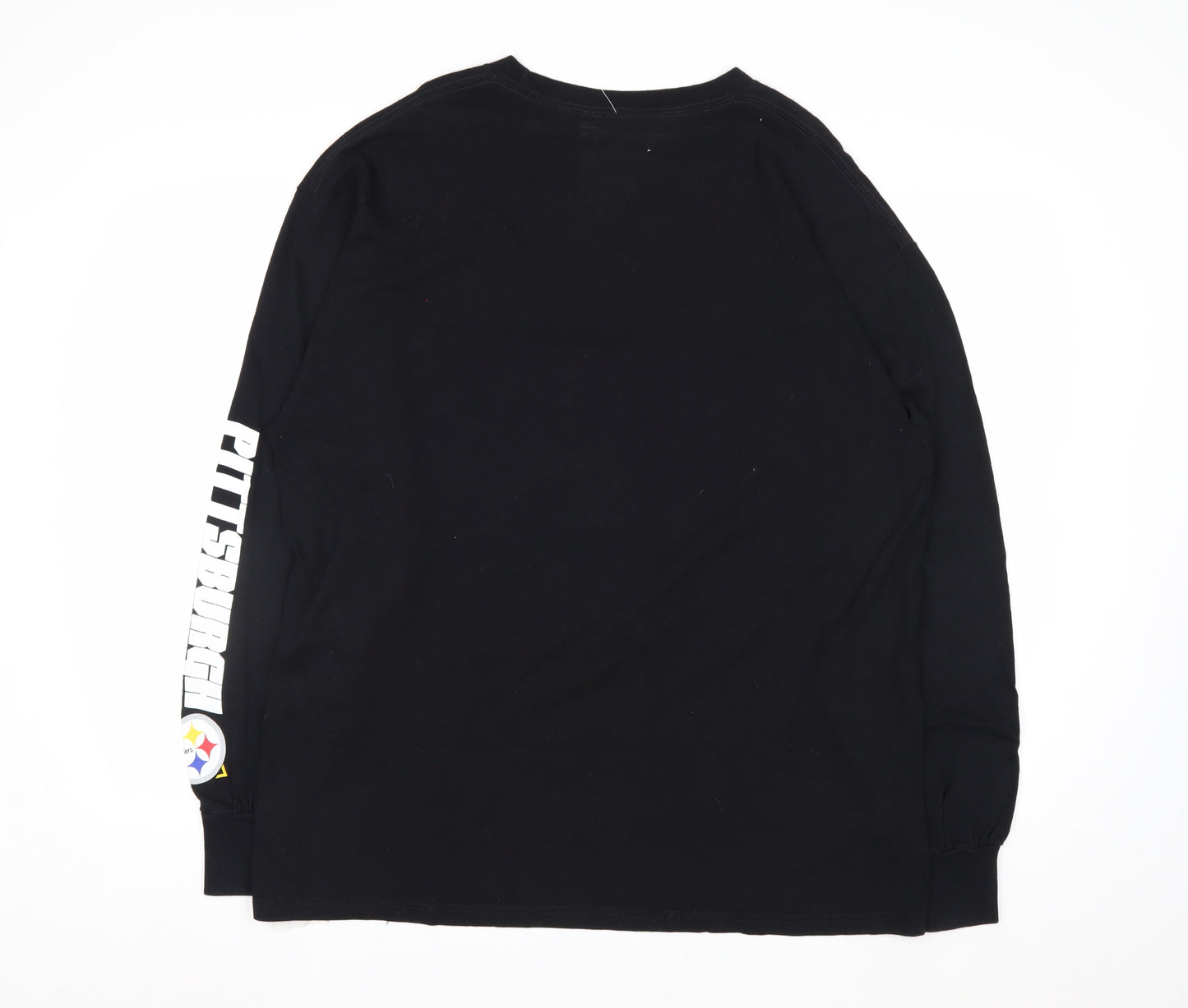 NFL Team Apparel Men's Black XL Pittsburgh Steelers Long Sleeve Shirt