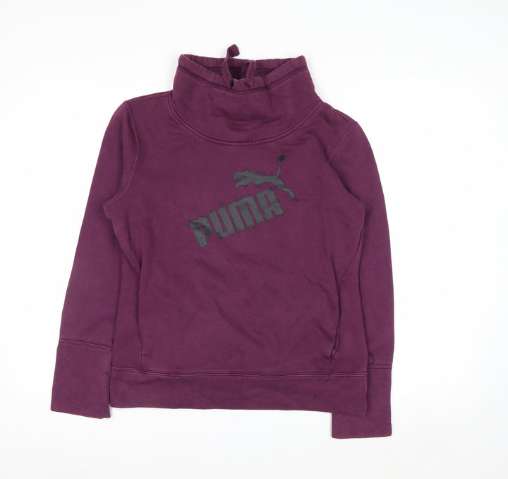 Puma Womens Purple Pullover Sweatshirt Size 10 Cotton Blend
