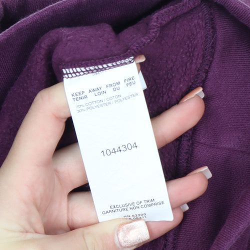 Puma Womens Purple Pullover Sweatshirt Size 10 Cotton Blend