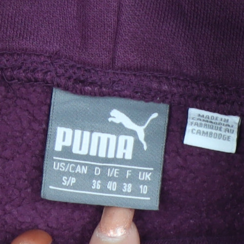 Puma Womens Purple Pullover Sweatshirt Size 10 Cotton Blend