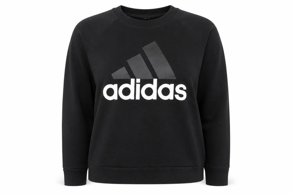 Front view of Adidas Women's Black XL Crew Neck Pullover Sweatshirt