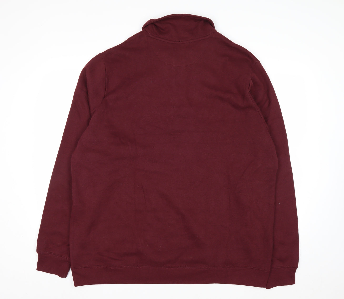 Croft & Barrow Men's Red XL 1/4 Zip Collared Sweatshirt