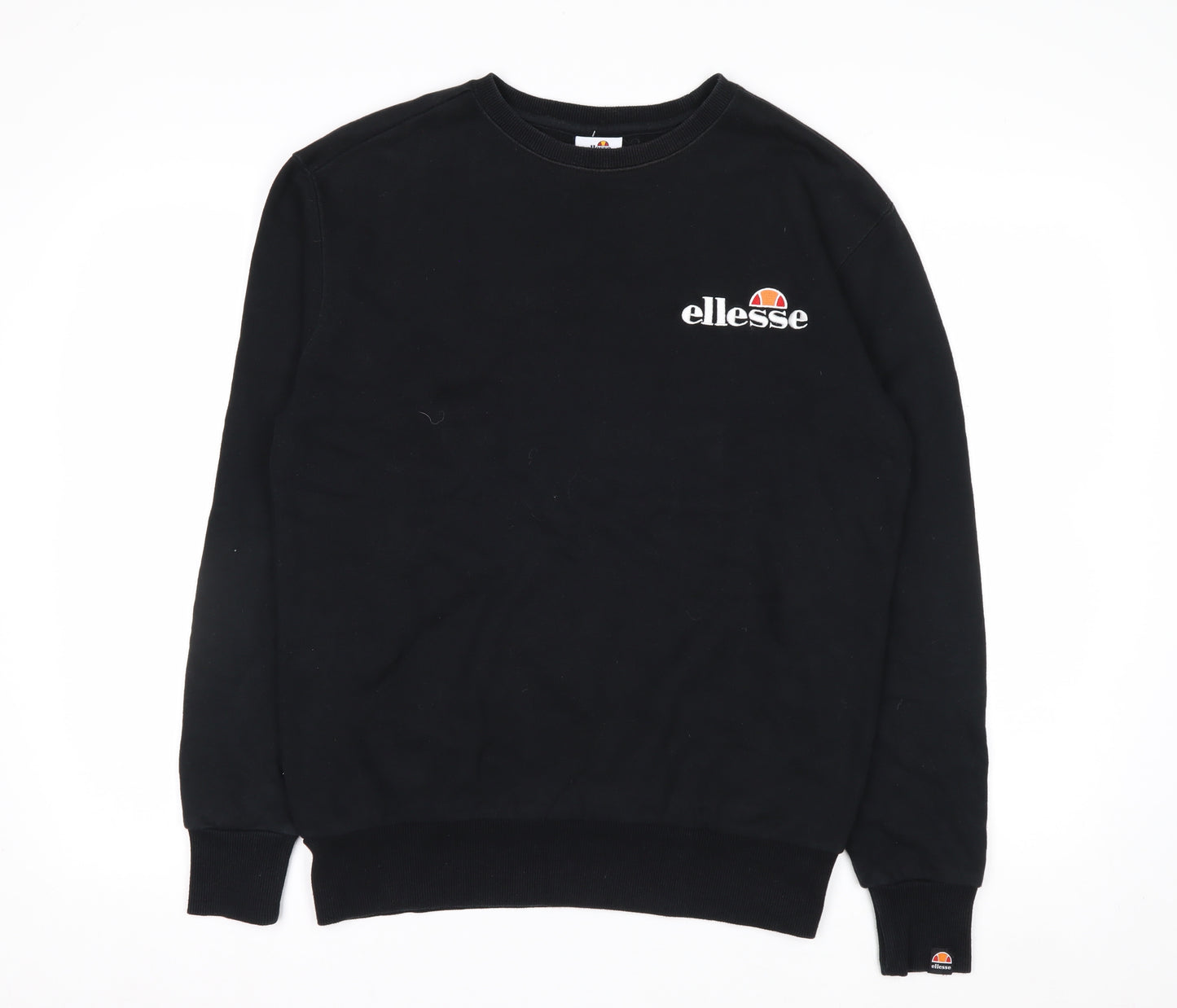 Ellesse Mens Black Crew Neck Pullover Sweatshirt M