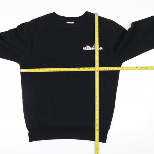 Ellesse Mens Black Crew Neck Pullover Sweatshirt M
