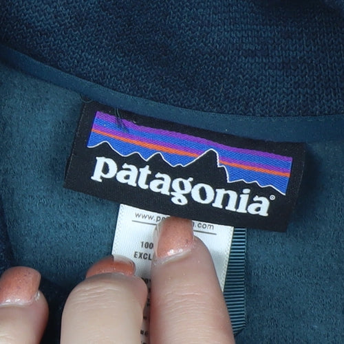 Patagonia Women's Blue Full Zip Fleece Jacket Size L