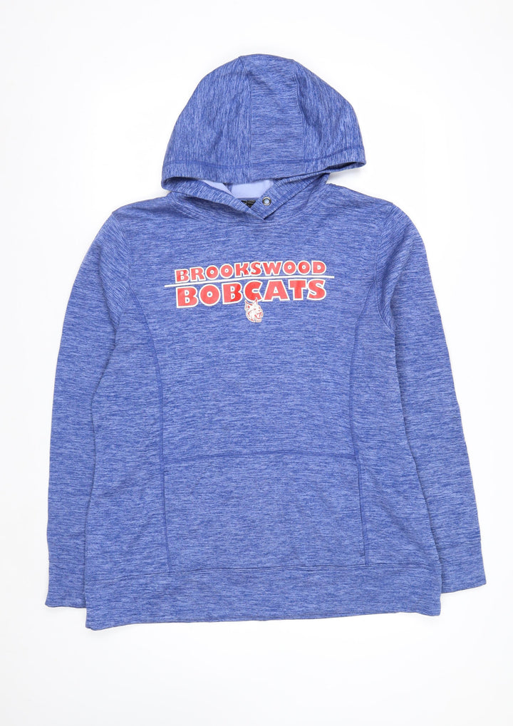 ATC Womens Blue Hooded Pullover Sweatshirt XL Brookswood Bobcats