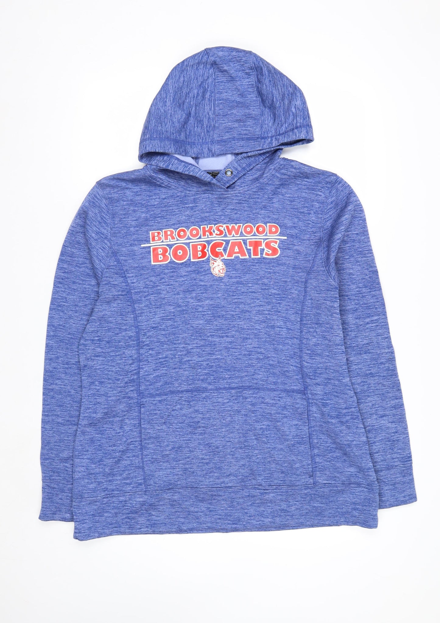 ATC Womens Blue Hooded Pullover Sweatshirt XL Brookswood Bobcats