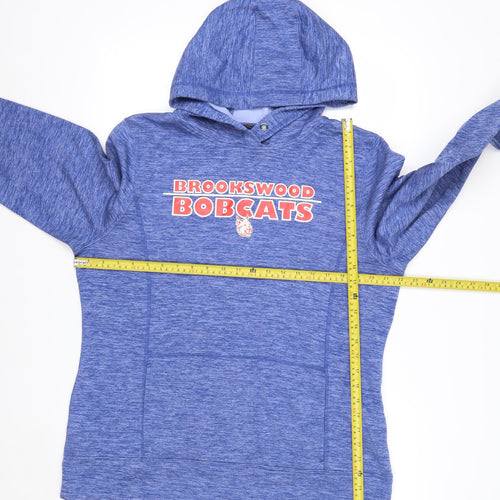 ATC Womens Blue Hooded Pullover Sweatshirt XL Brookswood Bobcats