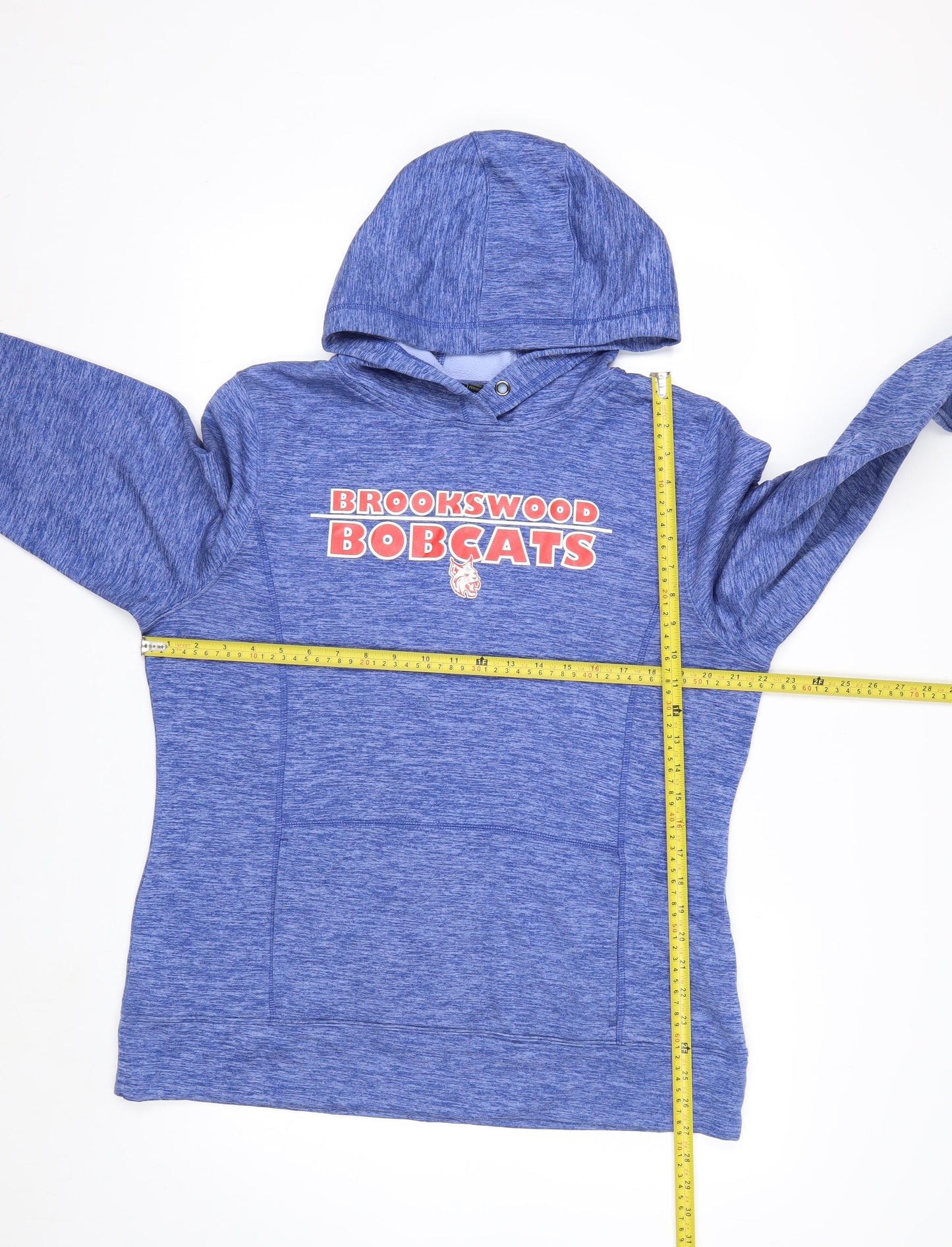 ATC Womens Blue Hooded Pullover Sweatshirt XL Brookswood Bobcats