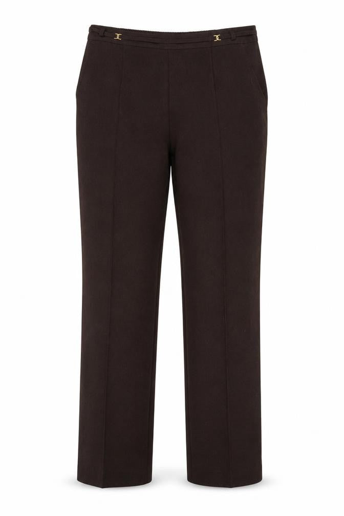 Marks and Spencer Women Brown Size 14 Long Straight Trousers