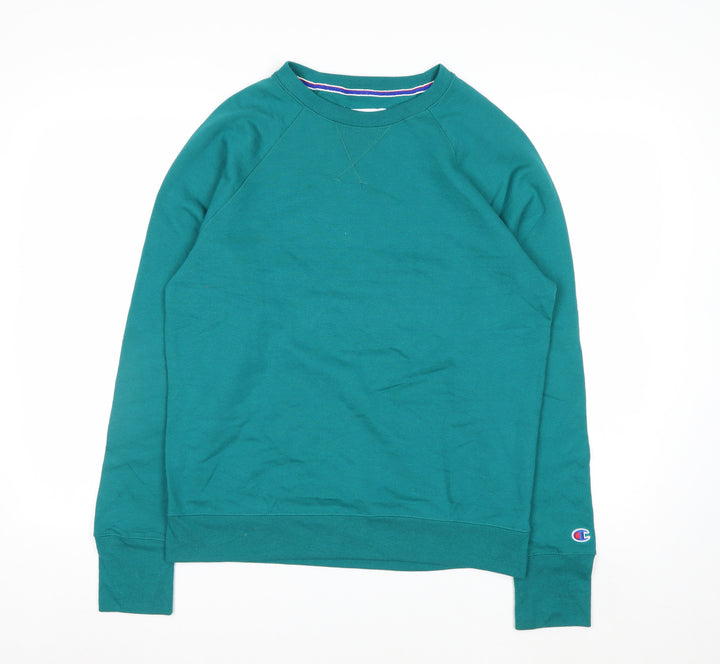 Champion Men's Green Crew Neck Pullover Sweatshirt Size M