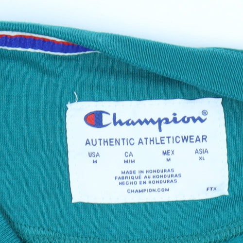 Champion Men's Green Crew Neck Pullover Sweatshirt Size M