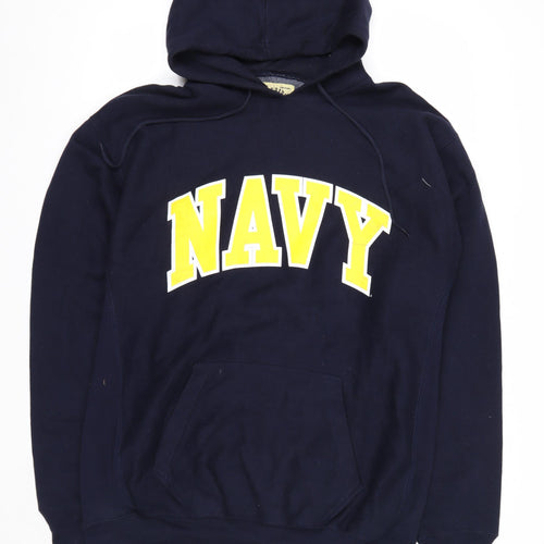 Steve & Barry's Men's Blue Navy Pullover Hoodie L College Fleece
