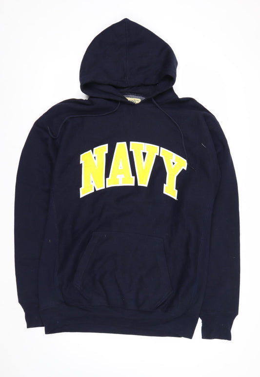 Steve & Barry's Men's Blue Navy Pullover Hoodie L College Fleece