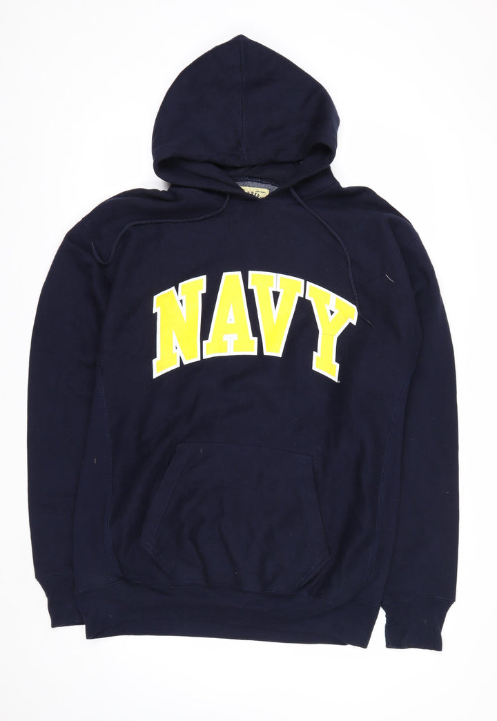 Steve & Barry's Men's Blue Navy Pullover Hoodie L College Fleece