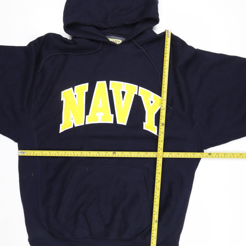 Steve & Barry's Men's Blue Navy Pullover Hoodie L College Fleece