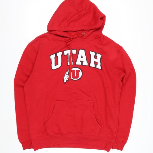 Top of the World Men's Red Pullover Hoodie L College Sports