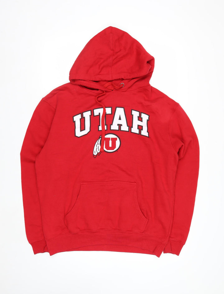 Top of the World Men's Red Pullover Hoodie L College Sports