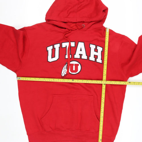 Top of the World Men's Red Pullover Hoodie L College Sports