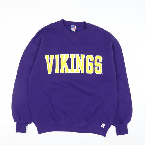 Russell Athletic Men's Purple Vikings Sweatshirt L Pullover Fleece