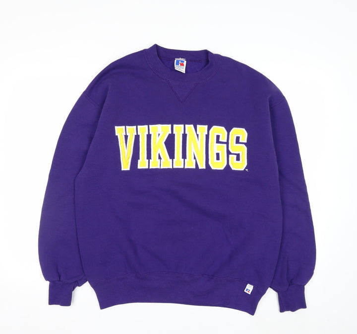 Russell Athletic Men's Purple Vikings Sweatshirt L Pullover Fleece