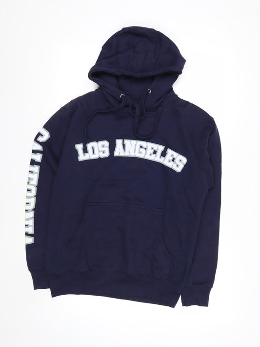 Social Culture Men's Blue Pullover Hoodie M Los Angeles Design