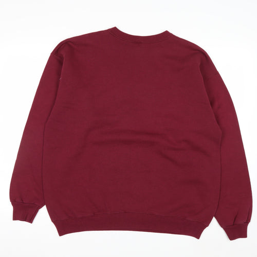Champion Mens Red Large Pullover Sweatshirt Mississippi State Logo