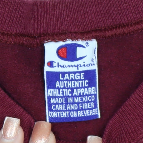 Champion Mens Red Large Pullover Sweatshirt Mississippi State Logo
