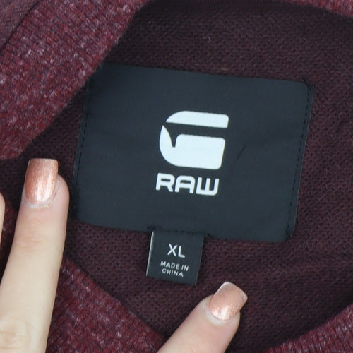 G-Star Raw Men's Red XL Crew Neck Pullover Sweatshirt