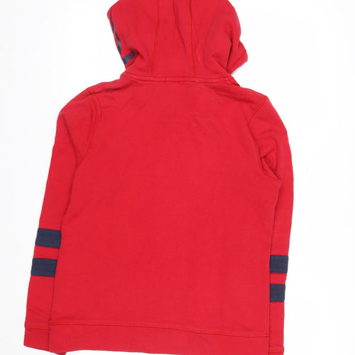 Nautica Men's Red Pullover Hoodie Medium Cotton Graphic Print