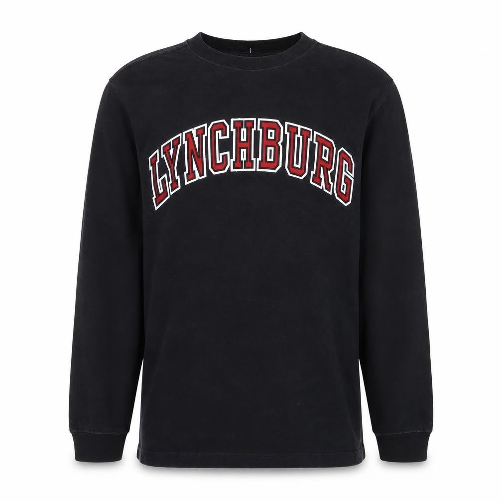 Front view of Jansport Men’s Black Lynchburg Graphic Pullover Sweatshirt Small
