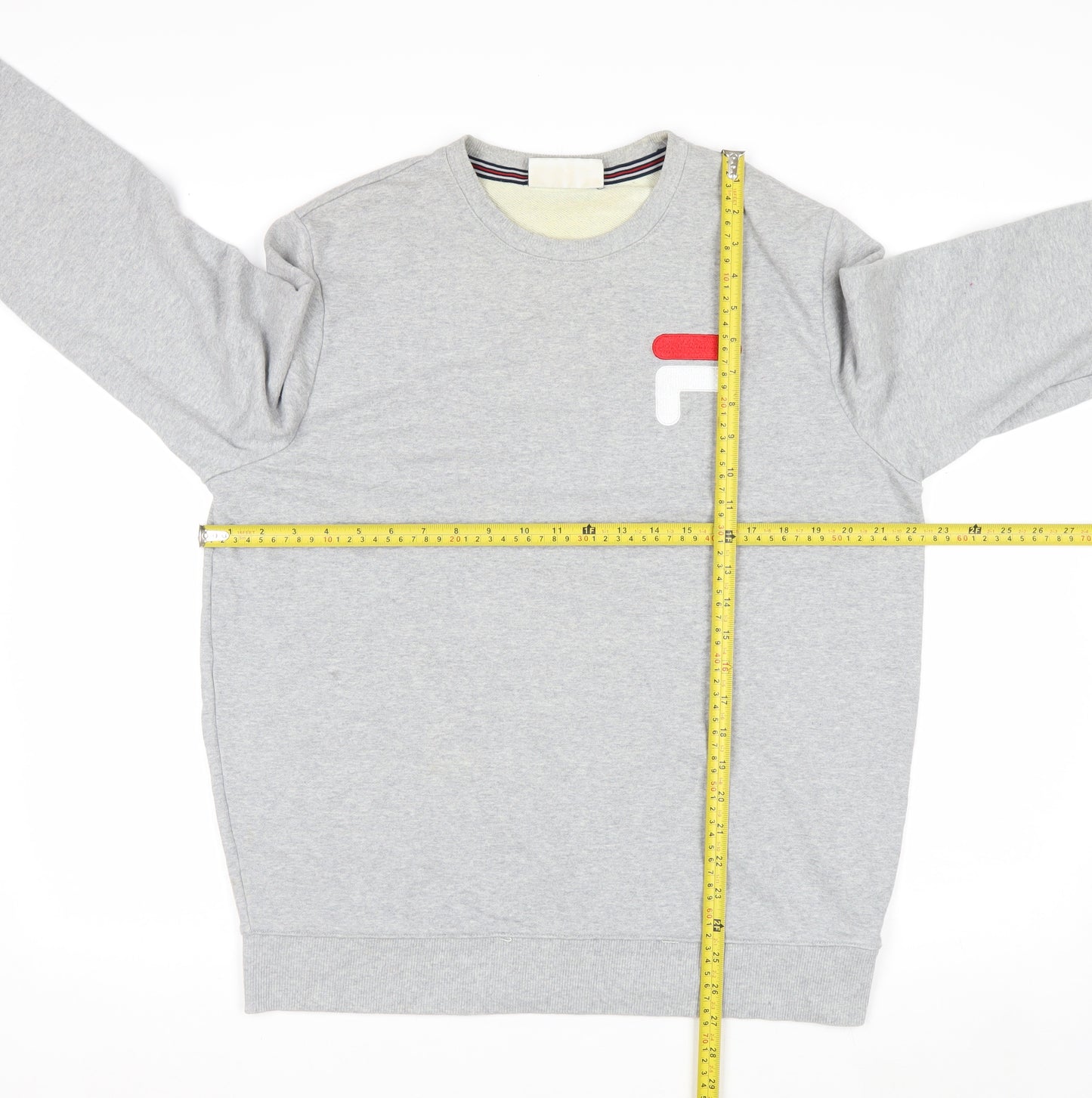 Fila Men's Grey Crew Neck Sweatshirt L Regular Fit Sports Style