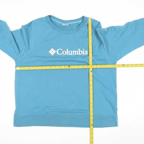 Columbia Men Blue XL Pullover Sweatshirt Crew Neck Logo Outdoor