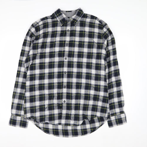 Eddie Bauer Men's Blue Long Sleeve Check Flannel Shirt Size L