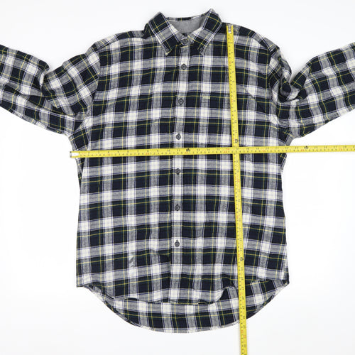 Eddie Bauer Men's Blue Long Sleeve Check Flannel Shirt Size L