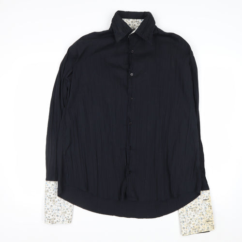 Primo Collection Ciro Citterio Women's Black Long Sleeve Button-Up Shirt Size S