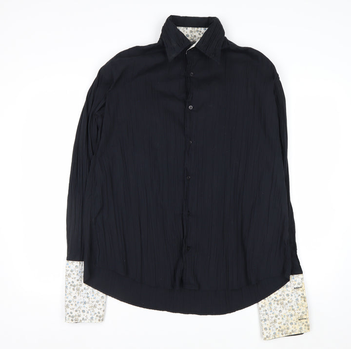 Primo Collection Ciro Citterio Women's Black Long Sleeve Button-Up Shirt Size S