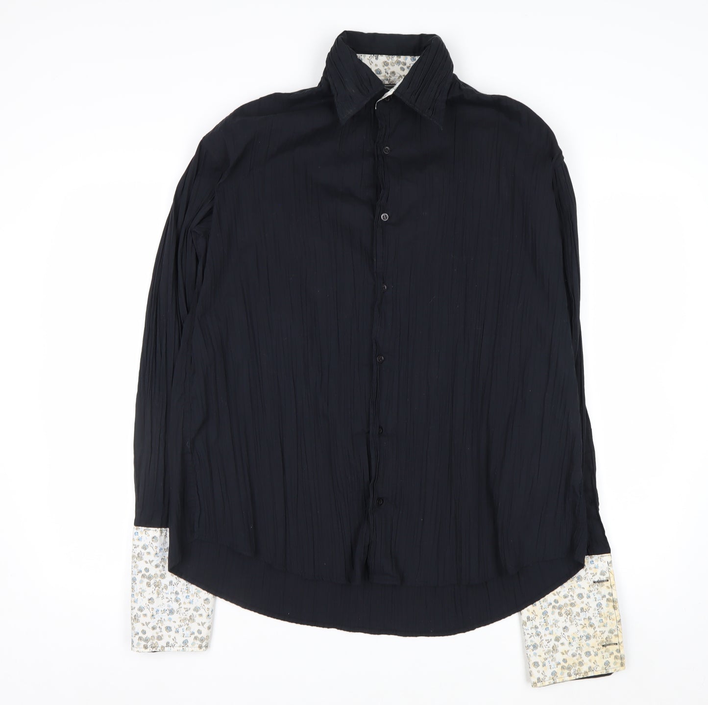 Primo Collection Ciro Citterio Women's Black Long Sleeve Button-Up Shirt Size S