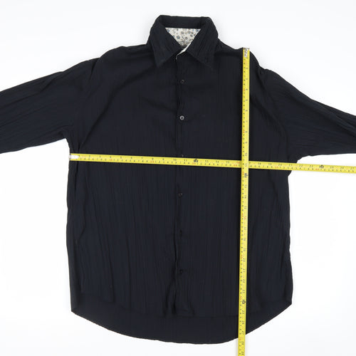 Primo Collection Ciro Citterio Women's Black Long Sleeve Button-Up Shirt Size S
