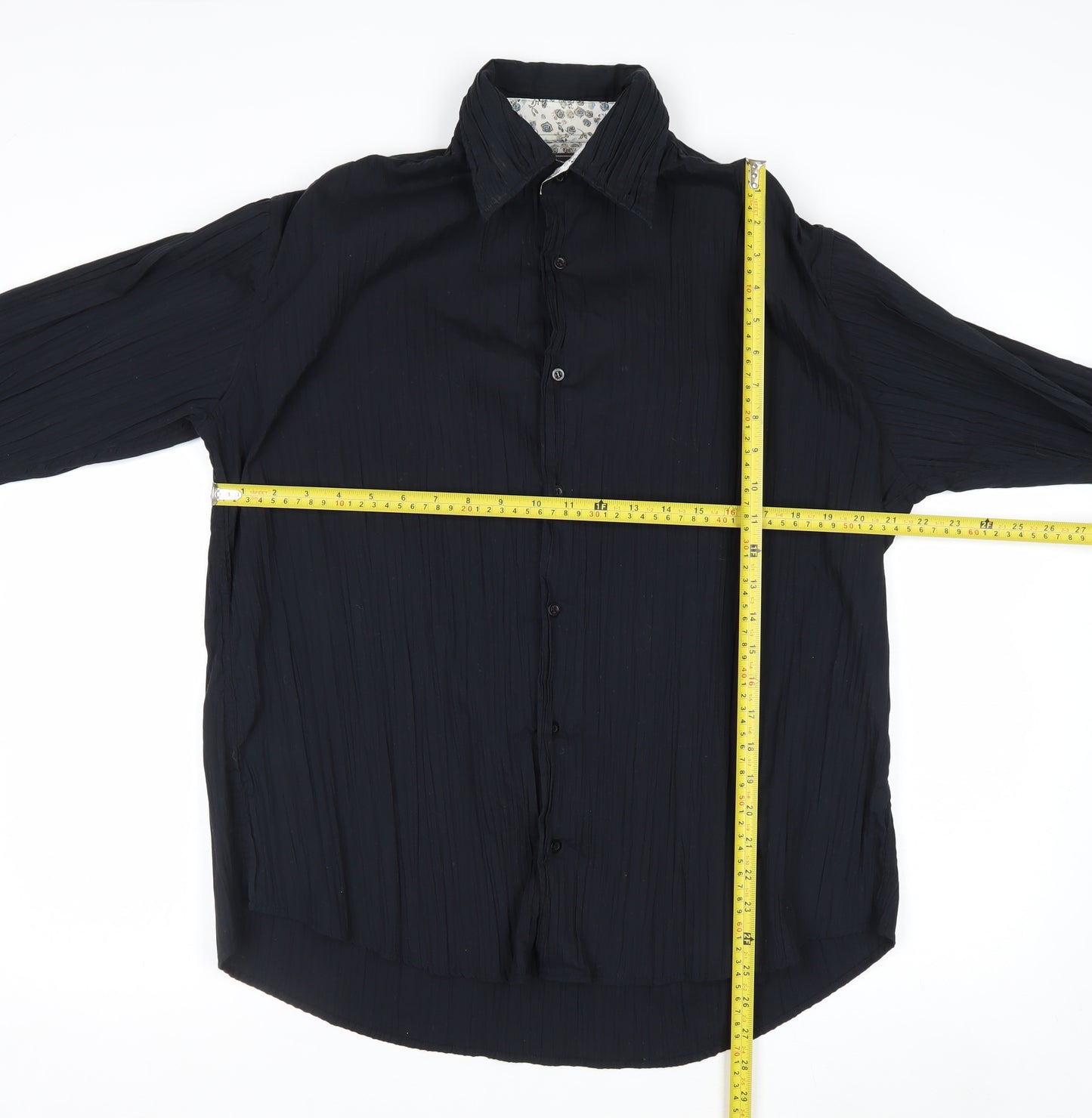 Primo Collection Ciro Citterio Women's Black Long Sleeve Button-Up Shirt Size S