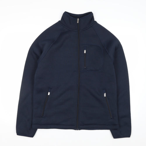 Marks and Spencer Men's Blue Fleece Full Zip Jacket S Regular Fit